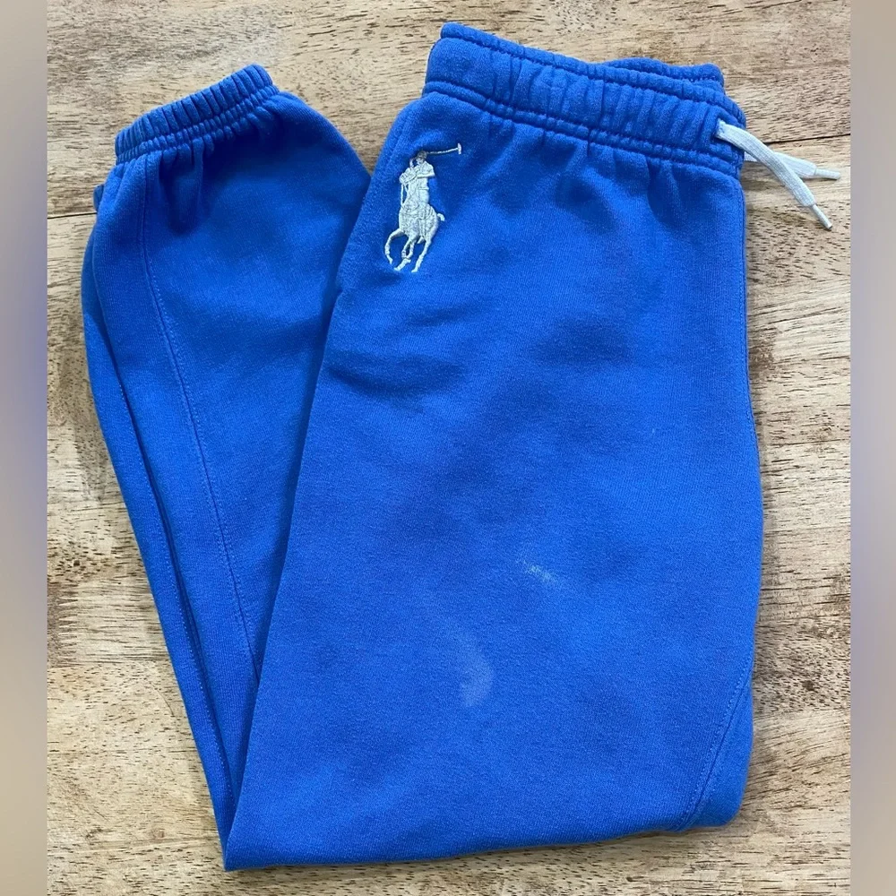 Polo by Ralph Lauren Youth Size Large (12-14)‎ Blue Fleece Big Pony Joggers